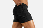 Men's Brooks Sherpa 5" Shorts. Black. Lateral view.