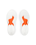 Pair of men's CEP Pro Run Optaspeed shoes in White, outsole view.