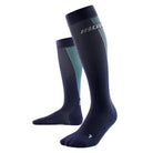 Men's CEP Ultralight Tall Compression Socks. Blue. Lateral view.