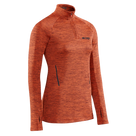 CEP Winter Run Quarter Zip Pullover Women's Dark Orange Melange