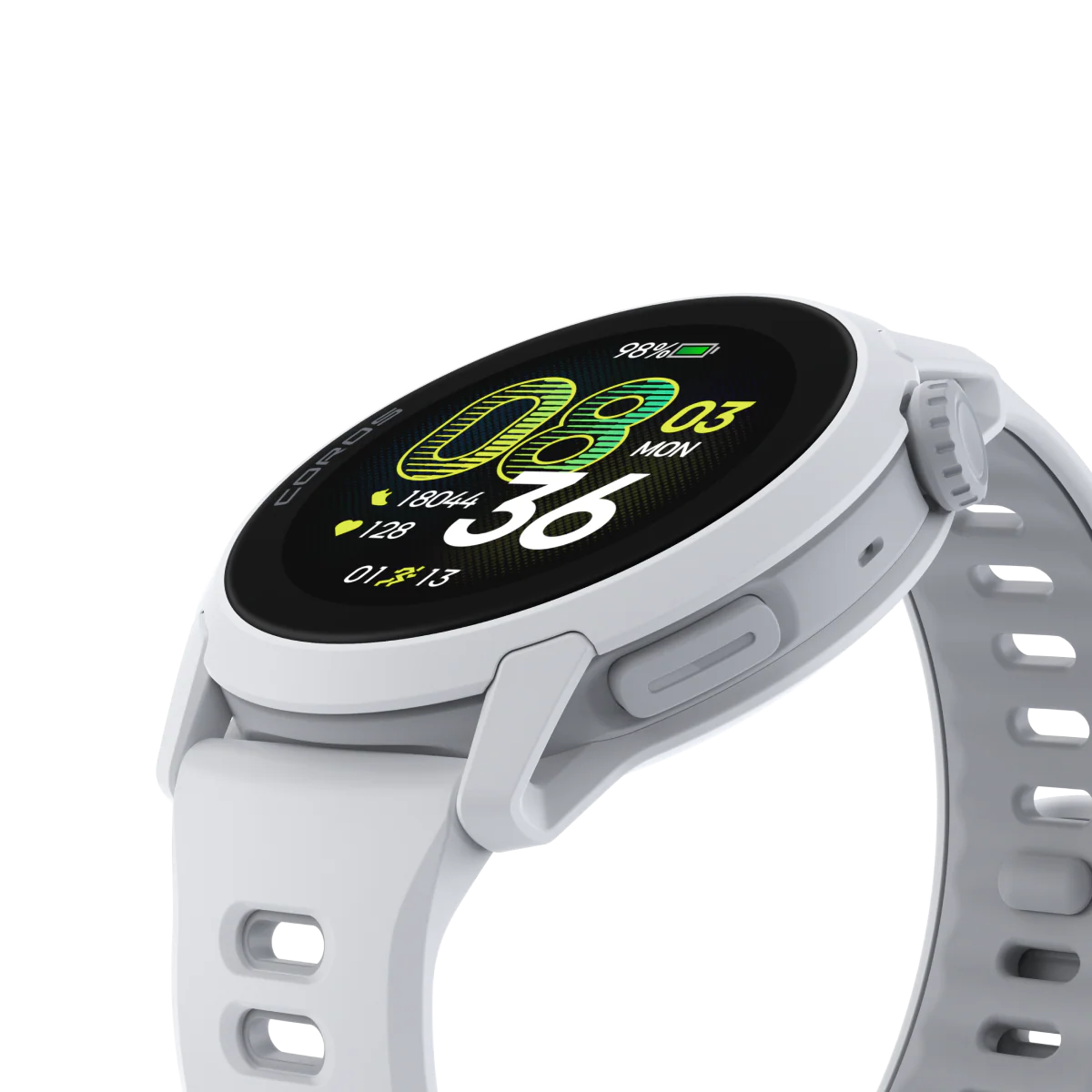 COROS PACE 4 GPS sports watch in White side profile view