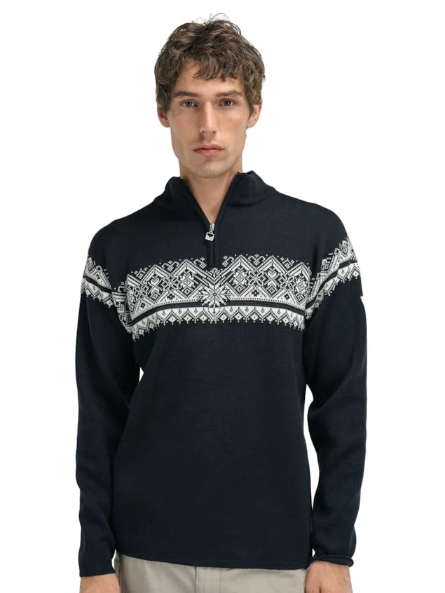 Dale of Norway Moritz Sweater Men's in Dark Charcoal/Black/Off White product view