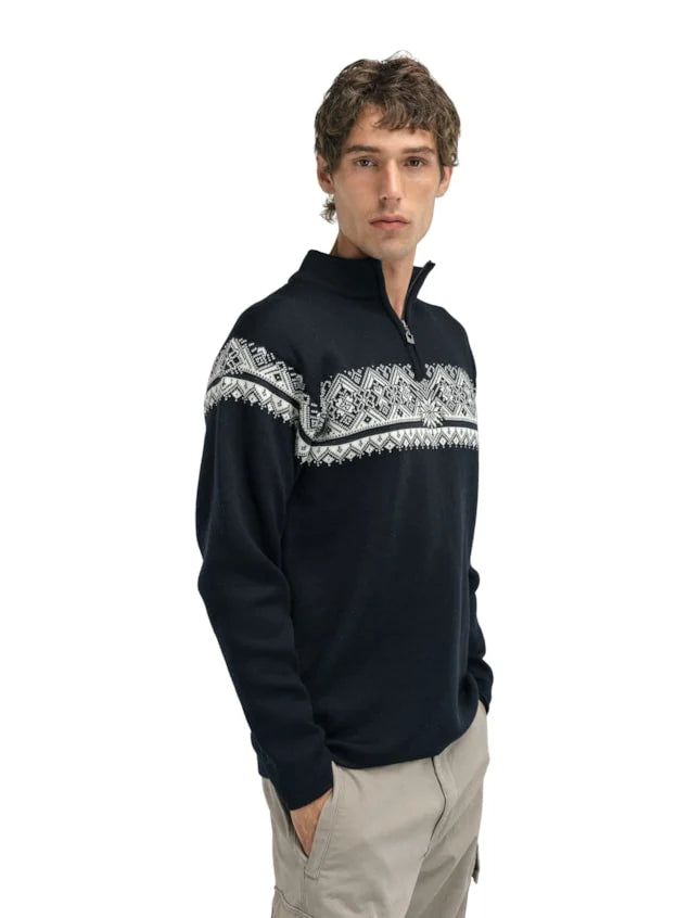 Dale of Norway Moritz Sweater Men's in Dark Charcoal/Black/Off White product view