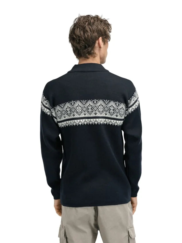 Dale of Norway Moritz Sweater Men's in Dark Charcoal/Black/Off White product view