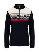 Dale of Norway Liberg Sweater, women’s, Navy/Off White/Raspberry – front product view