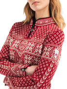 Dale of Norway Peace Sweater, women’s, Red Rose/Off White – pattern and cuff detail