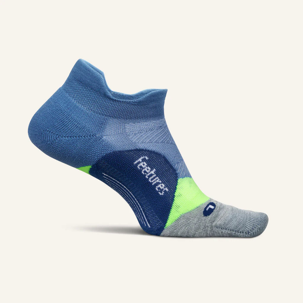Feetures! Elite Light Cushion No Show Tab — Bahama Blue