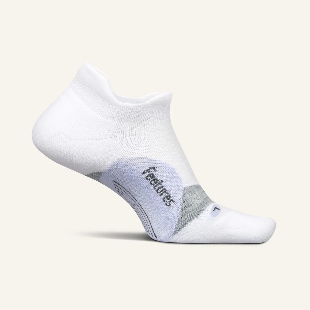 Feetures! Elite Light Cushion No Show Tab — White Lilatech