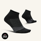 Feetures! Merino 10 Max Cushion Quarter Charcoal