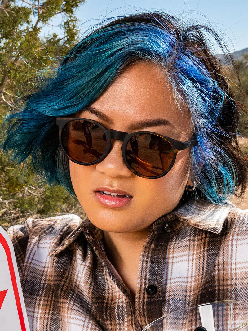 Goodr Sunglasses Circle Gs, shown in use