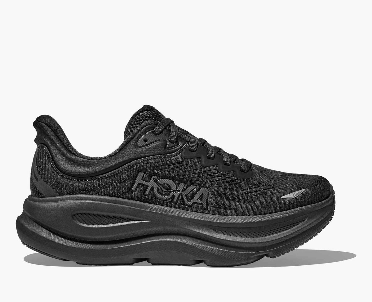 Men's HOKA Bondi 9 in Black/Black — alternate view.