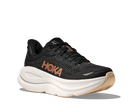 Women's HOKA Bondi 9 in Black/Rose Gold — lateral view.