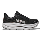 Men's HOKA Bondi 9 in Black/Vermillion — alternate lateral view.