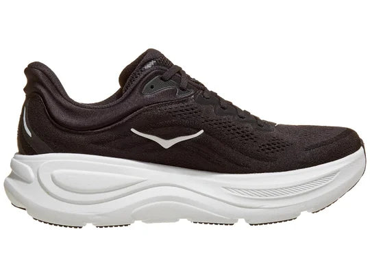 Men's HOKA Bondi 9 in Black/White — alternate view.