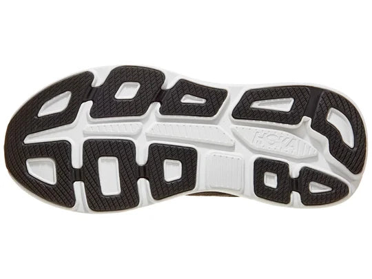 Men's HOKA Bondi 9 in Black/White — alternate angle.