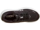 Women's HOKA Bondi 9 in Black/White — top view.