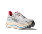 Women's HOKA Bondi 9 in Cosmic Grey/Stardust — lateral view.