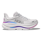 Women's HOKA Bondi 9 in Cosmic Grey/White — alternate lateral view.
