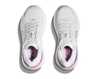 Women's HOKA Bondi 9 in Cosmic Grey/White — top view.
