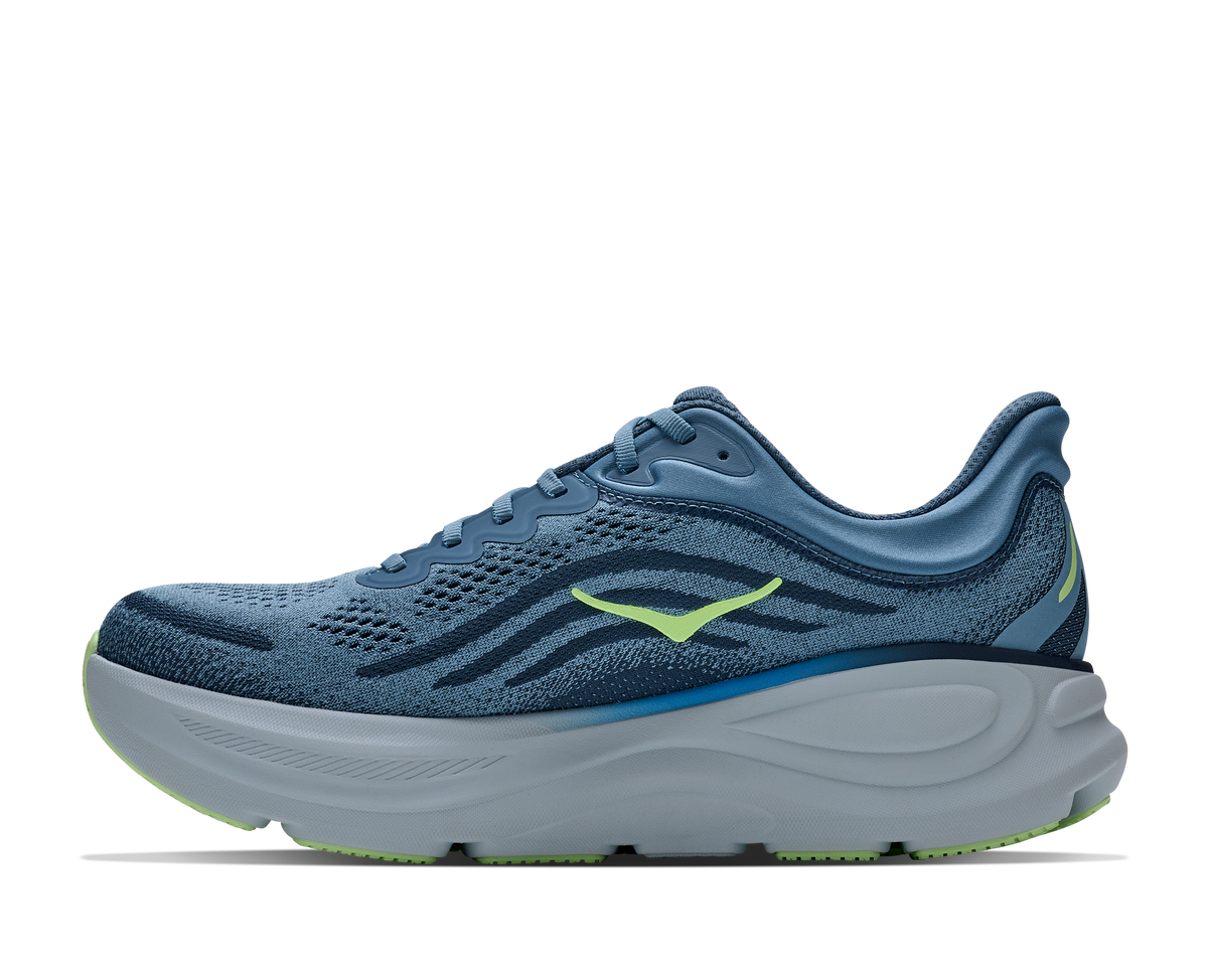 Men's HOKA Bondi 9 in Downpour/Thunder Cloud — medial view.