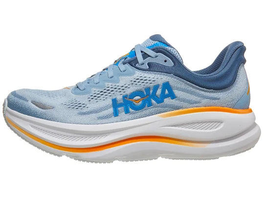 Men's HOKA Bondi 9 in Drizzle/Downpour — alternate lateral view.