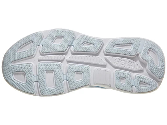 Men's HOKA Bondi 9 in Drizzle/Downpour — outsole view.