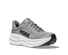 Men's HOKA Bondi 9 in Galactic Grey/Stellar Grey — front three-quarter view.