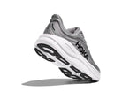 Men's HOKA Bondi 9 in Galactic Grey/Stellar Grey — rear angled view.