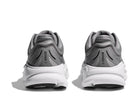 Men's HOKA Bondi 9 in Galactic Grey/Stellar Grey — rear view.