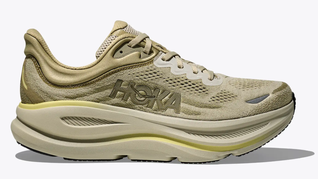 Men's HOKA Bondi 9 in Grassland/Oyster Mushroom — alternate view.