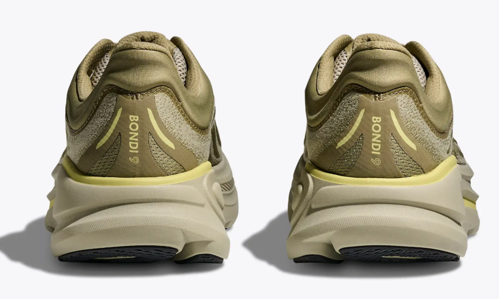 Men's HOKA Bondi 9 in Grassland/Oyster Mushroom — additional product view.