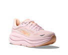 Women's HOKA Bondi 9 in Lilac Cream/Tangerine Glow — lateral view.