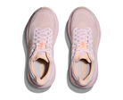 Women's HOKA Bondi 9 in Lilac Cream/Tangerine Glow — top view.
