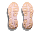 Women's HOKA Bondi 9 in Lilac Cream/Tangerine Glow — outsole view.