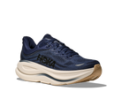 Men's HOKA Bondi 9 in Midnight Blue/Varsity Navy — lateral view.