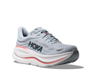 Women's HOKA Bondi 9 in Mineral Blue/Washed Blue — lateral view.
