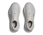 Women's HOKA Mach 7 in Frost/Rose Gold, top view.
