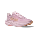 Women's HOKA Mach 7 in Lilac Cream/Tangerine Glow, lateral view.