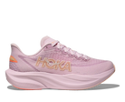 Women's HOKA Mach 7 in Lilac Cream/Tangerine Glow, side view.
