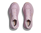 Women's HOKA Mach 7 in Lilac Cream/Tangerine Glow, top view.