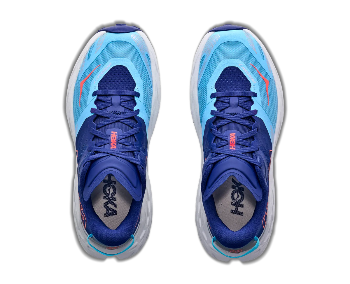 Women's HOKA Speedgoat 7 in Blueberry/Cosmic Grey, top view.
