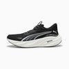 Black and white running shoe with Puma logo on a white background