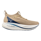 Men's Mizuno Neo Vista 2 in Pale Khaki/White, lateral view.