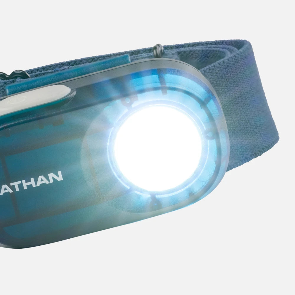 Nathan Luna Fire 400 RX running light shown with adjustable chest and waist mounting