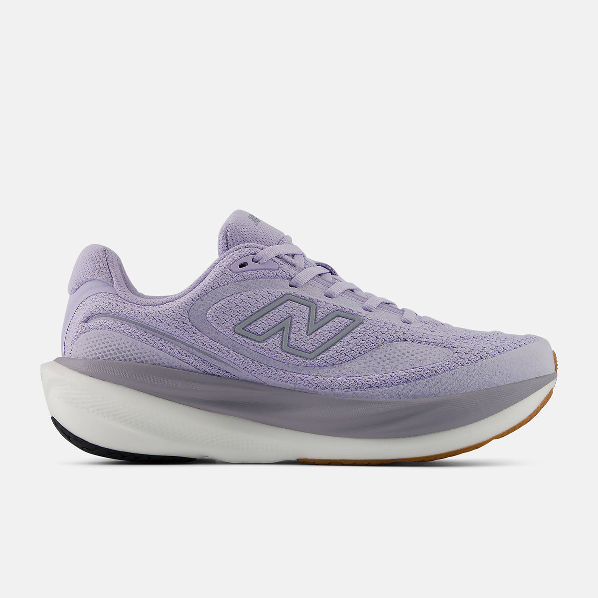 New Balance 1080 v15 Suede women's running shoe in Smoked Violet/Digital Mist — side profile