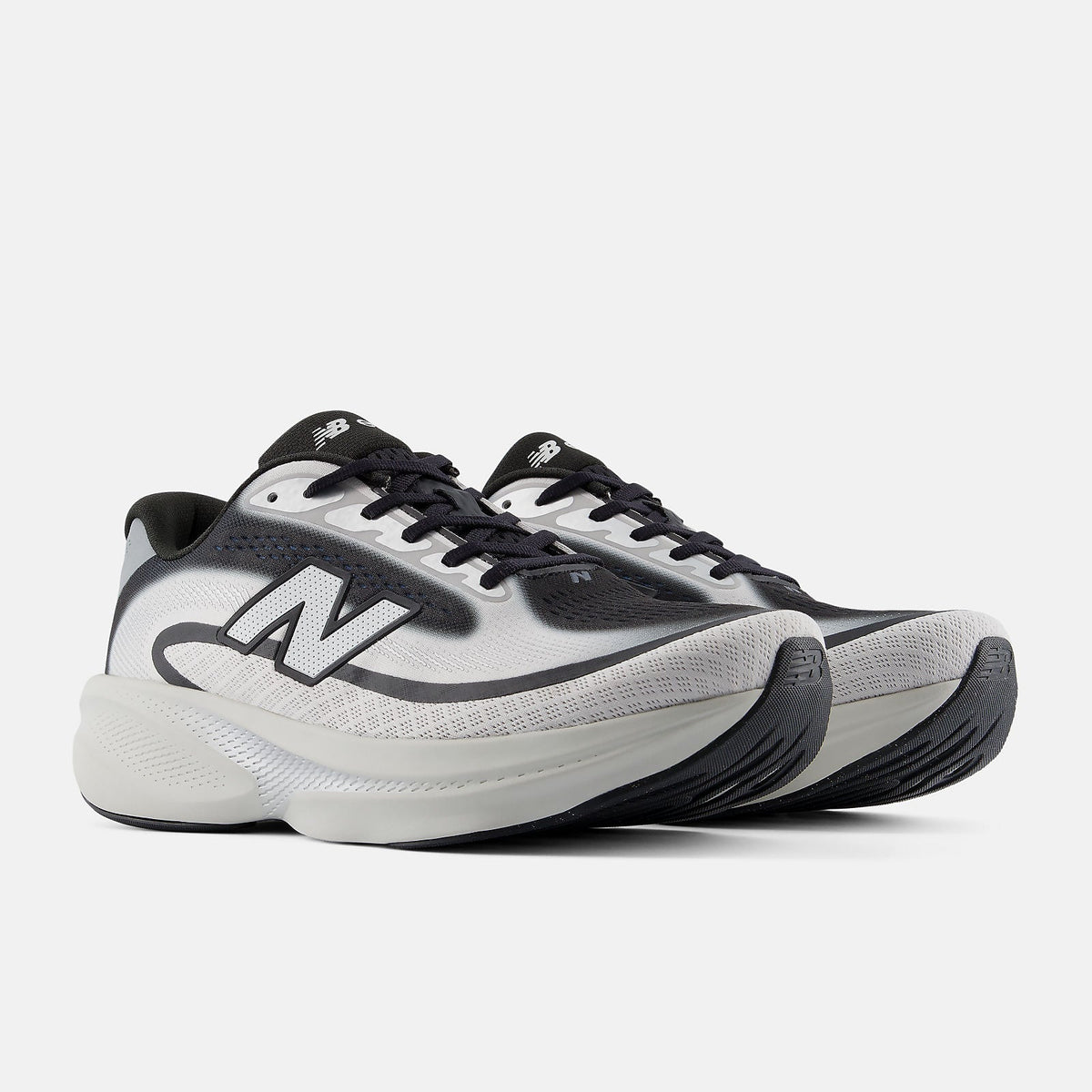 Men's New Balance Fresh Foam X Ellipse v1 in Black/Grey Matter, three-quarter view