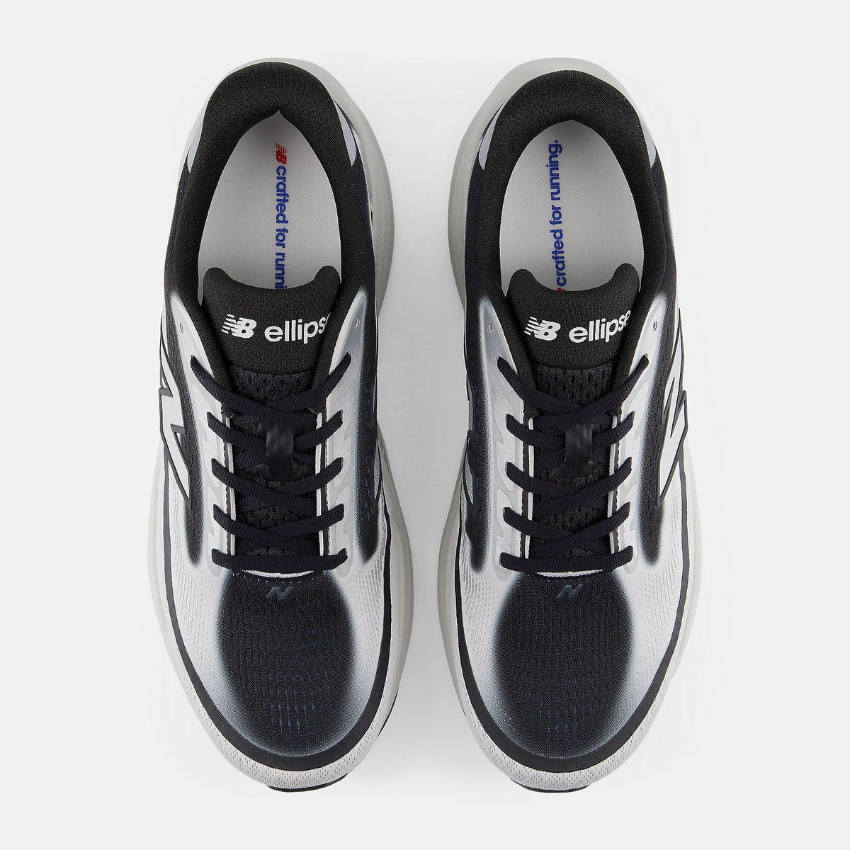 Men's New Balance Fresh Foam X Ellipse v1 in Black/Grey Matter, top view