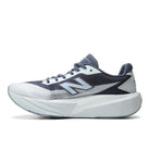New Balance FuelCell Rebel v5 in Meteorite/White men's running shoe medial view