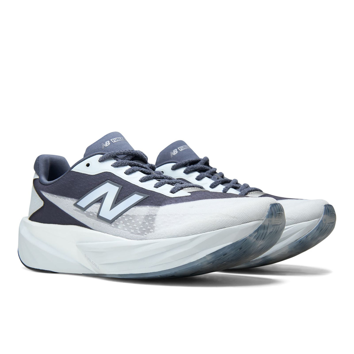 New Balance FuelCell Rebel v5 in Meteorite/White women's running shoe outsole view