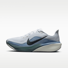 Nike Pegasus 42 men’s shoes in Pure Platinum/Dark Obsidian/Work Blue — side profile.